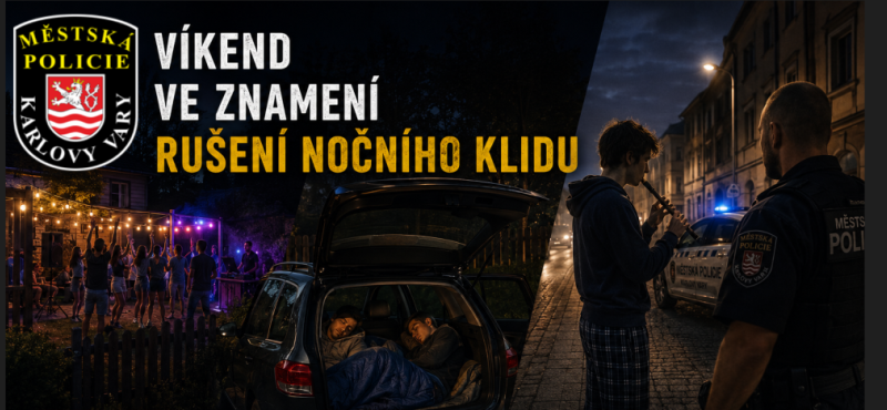 Víkend ve znamení rušení nočního klidu 