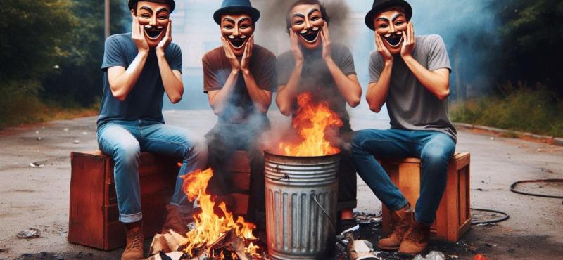 doutnající nádoby na odpad