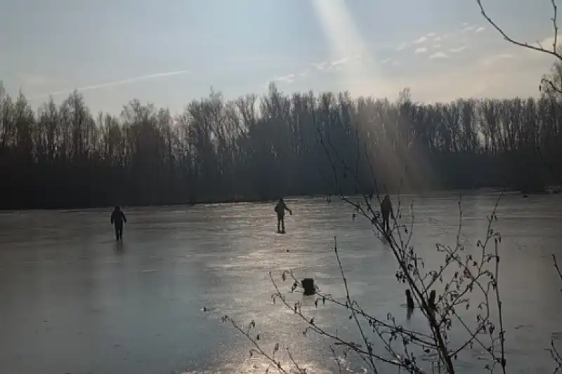 děti na ledě