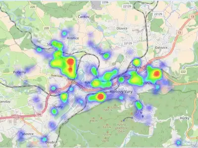 Mapa řešených případů