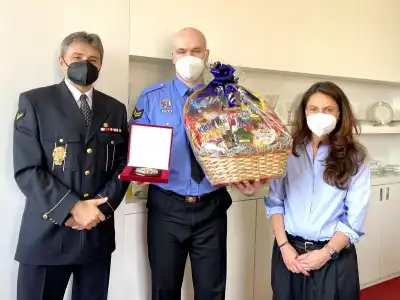 Oceněný Ing. Mgr. Josef Stibor uprostřed